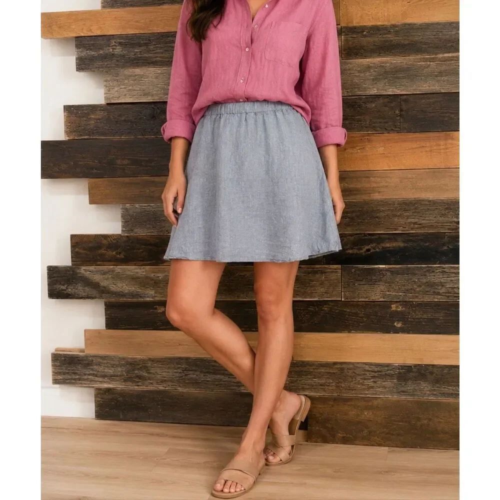Eileen Fisher linen skirt size Small